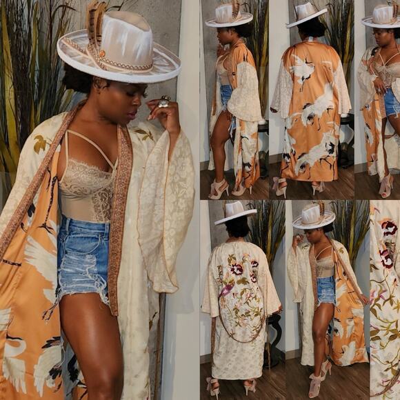 NWT Aratta My Beauty Topper Reversible Kimono In Vintage Pearl Small - Picture 6 of 16